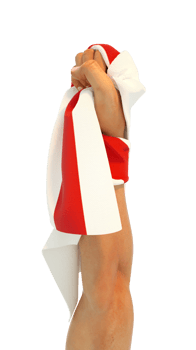 Hand fist holding English flag. Hand lifted and grabbing flag isolated on transparent background. 3d rendering of Flag wrapped around fist png