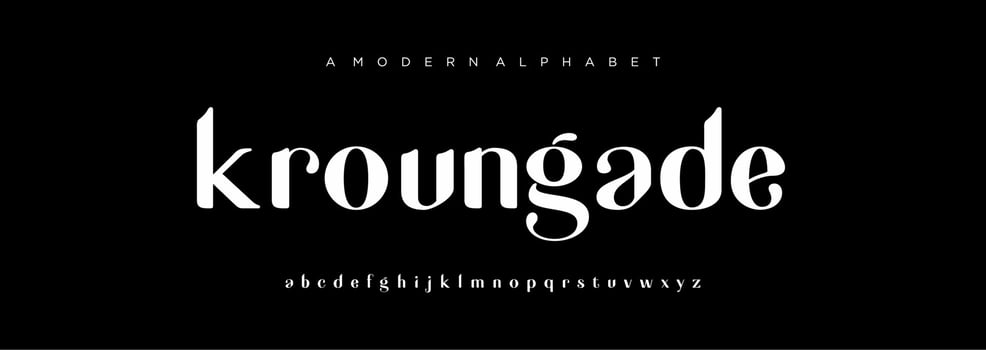 alphabet letters font Elegant awesome vector