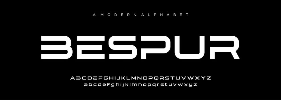 Abstract sport modern alphabet fonts sport digital game music future creative font vector