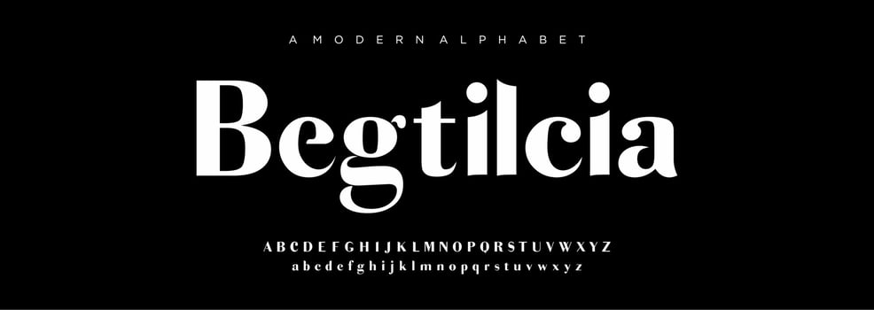 alphabet letters font Elegant awesome vector