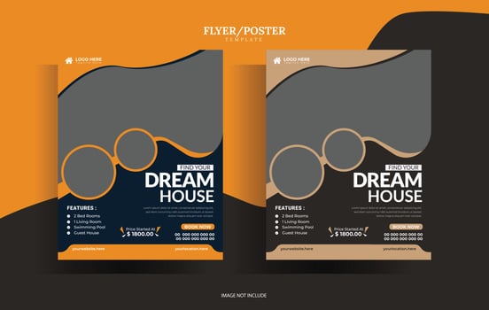 Home Sale Real Estate Flyer vector