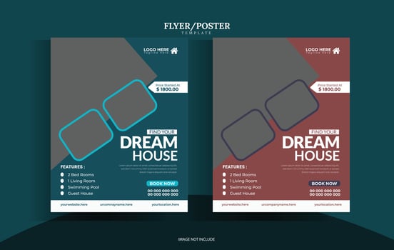 Home Sale Real Estate Flyer vector