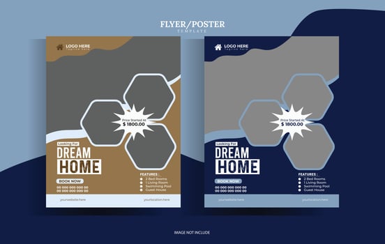 Home Sale Real Estate Flyer vector