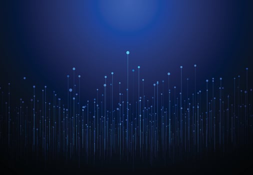 Big data visualization. Abstract technology innovation communication concept digital blue design background. Vector illustration