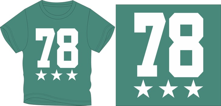 78 three star trendy stylish t shirt graphic design vector illustration