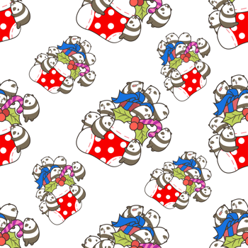Christmas animal cartoon pattern png