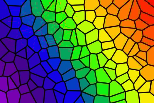 Rainbow Stained Glass Pattern... vector