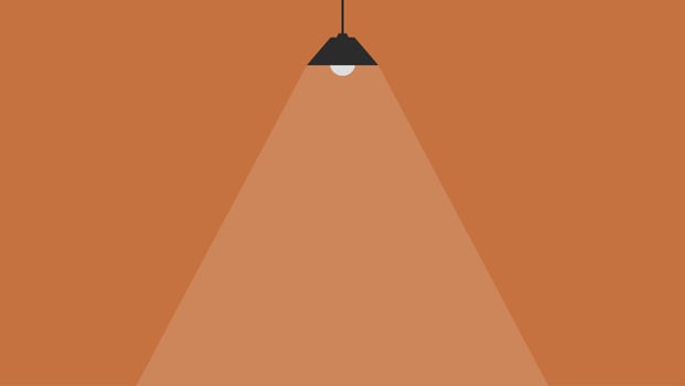orange background with bright chandelier for design templates with copy space for text vector