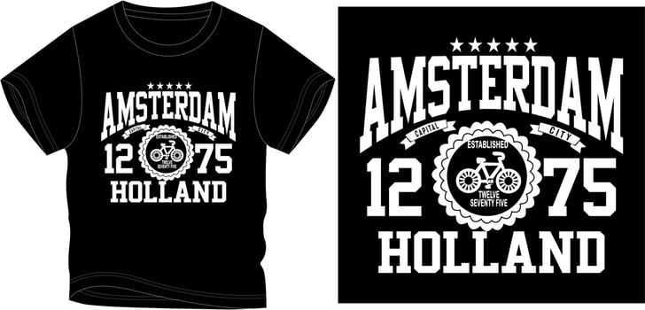 Amsterdam Holland graphic design vector illustration
