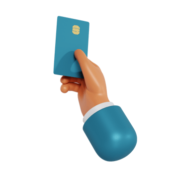 3d hand hold credit card png