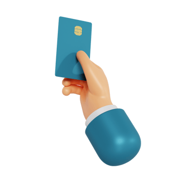 3d hand hold credit card png