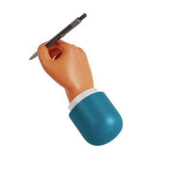 3d hand hold pen png