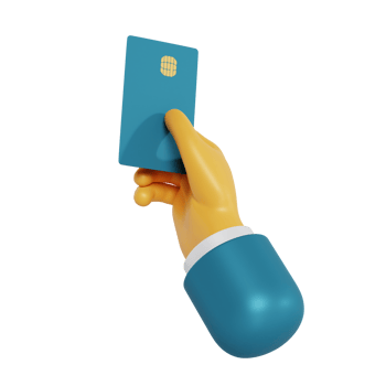 3d hand hold credit card png