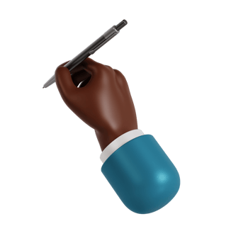 3d hand hold pen png