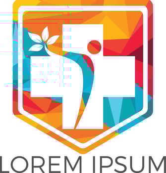 Abstract medical vector logo design. Illustration design of logotype cross health symbol.
