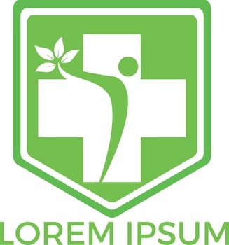 Abstract medical vector logo design. Illustration design of logotype cross health symbol.