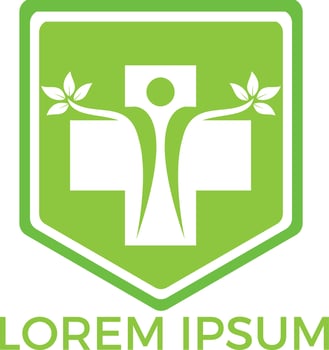 Abstract medical vector logo design. Illustration design of logotype cross health symbol.
