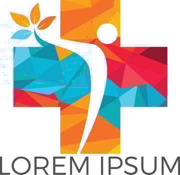 Abstract medical vector logo design. Illustration design of logotype cross health symbol.