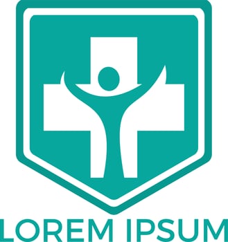 Abstract medical vector logo design. Illustration design of logotype cross health symbol.