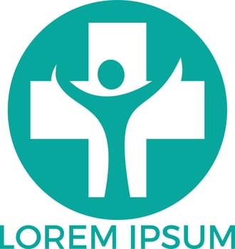 Abstract medical vector logo design. Illustration design of logotype cross health symbol.