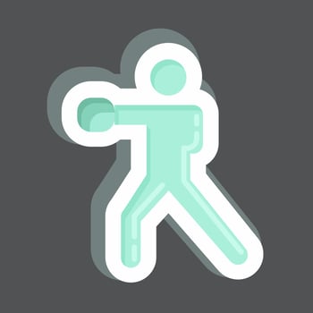 Sticker Boxing. related to Combat Sport symbol. simple design editable. simple illustration.boxing vector