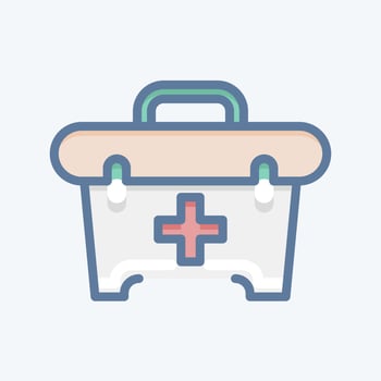 Icon First Aid. related to Combat Sport symbol. doodle style. simple design editable. simple illustration.boxing vector