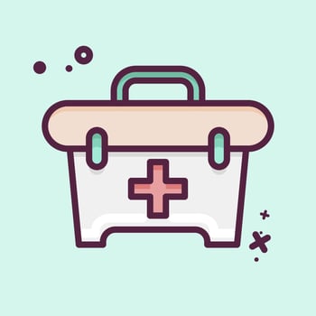 Icon First Aid. related to Combat Sport symbol. MBE style. simple design editable. simple illustration.boxing vector