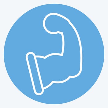 Icon Arm. related to Combat Sport symbol. blue eyes style. simple design editable. simple illustration.boxing vector