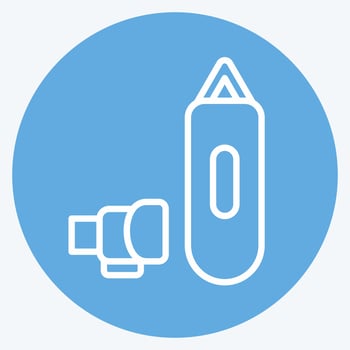 Icon Training. related to Combat Sport symbol. blue eyes style. simple design editable. simple illustration.boxing vector