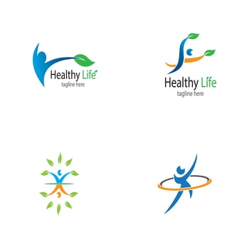 Human character logo sign illustration vector design