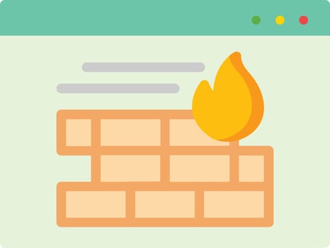 Firewall Flat Icon vector