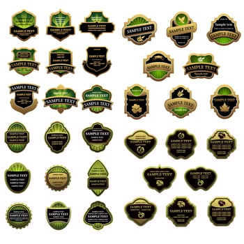 Vintage label templates for food and beverage vector