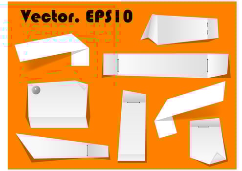 Paper notes and scraps vector