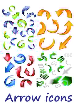 Arrow icons set vector