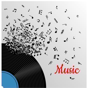 Retro music vintage poster vector