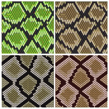 Seamless snake skin patterns vector