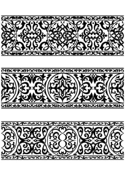 Decorative ornate vintage borders vector