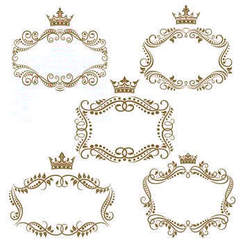 Royal vintage brown borders and frames vector