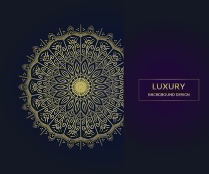 Luxury gold mandala background design for wedding invitation, book cover and islamic background vector