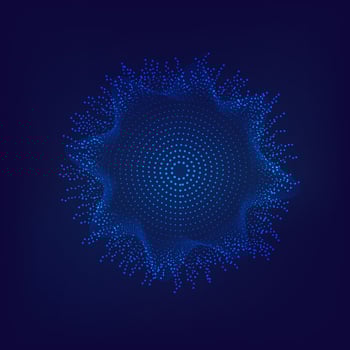 dotted circle background vector