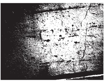 Grunge background black and white. Texture of chips, cracks, scratches, scuffs, dust, dirt. Dark monochrome surface. Old vintage vector pattern.