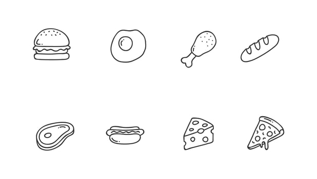 Set of Logo Delivery Food Free Vector