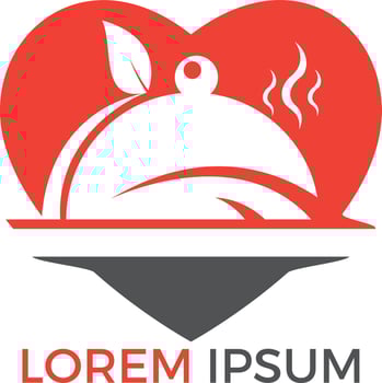 Lovely food logo template. Template logo for restaurant, cafe, fast food, store food. vector