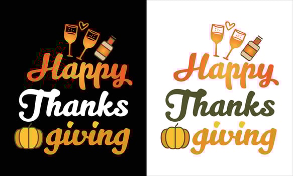 Thanks Giving day t shirt design vector