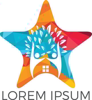 Family and loving home concept design. People love and care logo. vector