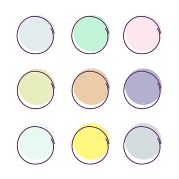 Aesthetic cute pastel colors text highlights social media vector
