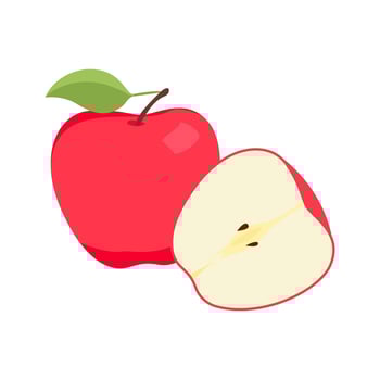 Vector stock apple simple illustration