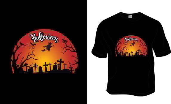 Halloween t-shirt design. Ready to print for apparel, poster, and illustration. Modern, simple, lettering t-shirt vector. vector