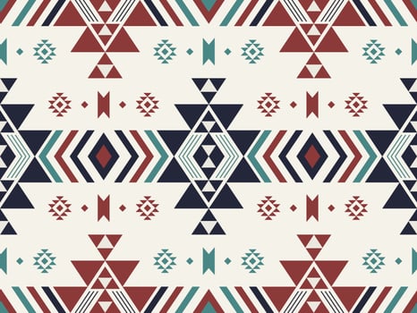 Ethnic geometric pattern. Southwest aztec geometric shape colorful seamless pattern background. Use for fabric, textile, ethnic interior decoration elements, upholstery, wrapping. vector