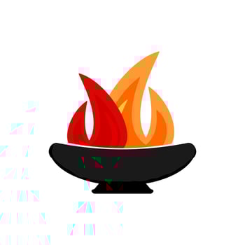 Torch design vector, flat style design. Also suitable as a logo vector